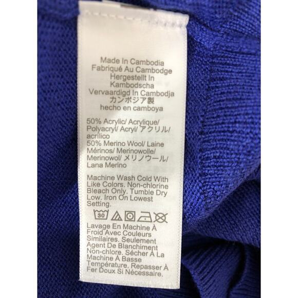 J. Crew Merino Wool Sweater Turtleneck Blue NWT XL - Picture 4 of 7